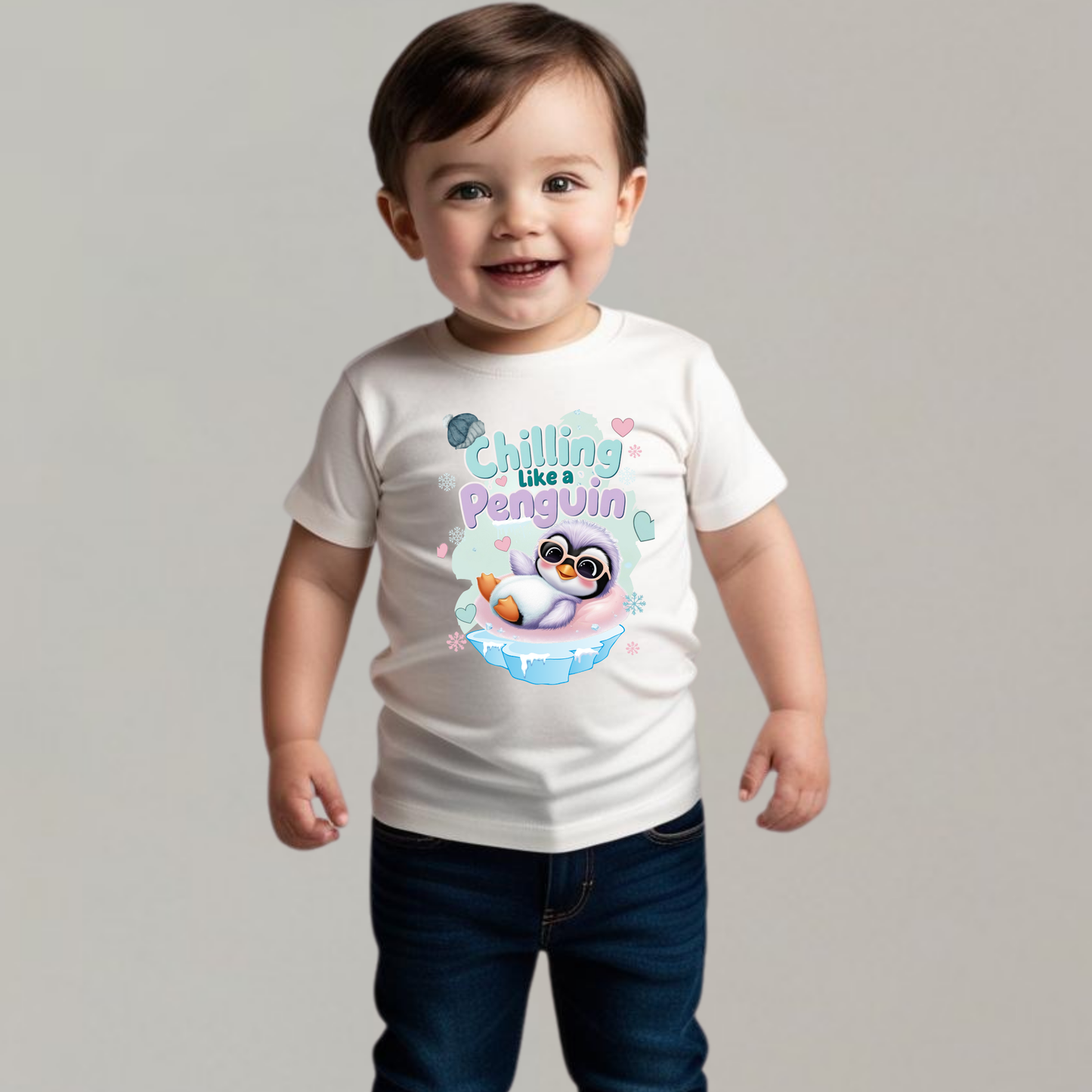 Chilling Like a Penguin T-Shirt – Cool & Adorable Tee for Babies & Kids