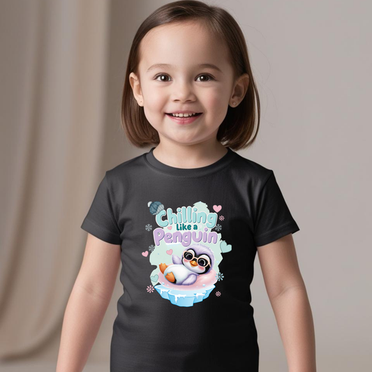 Chilling Like a Penguin T-Shirt – Cool & Adorable Tee for Babies & Kids