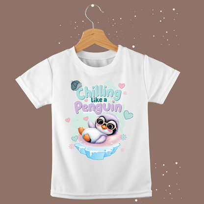 Chilling Like a Penguin T-Shirt – Cool & Adorable Tee for Babies & Kids