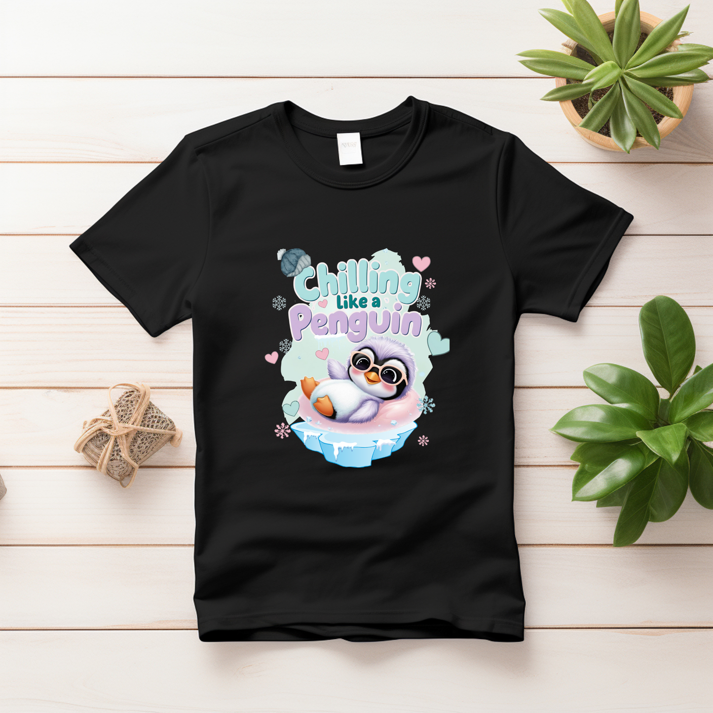 Chilling Like a Penguin T-Shirt – Cool & Adorable Tee for Babies & Kids