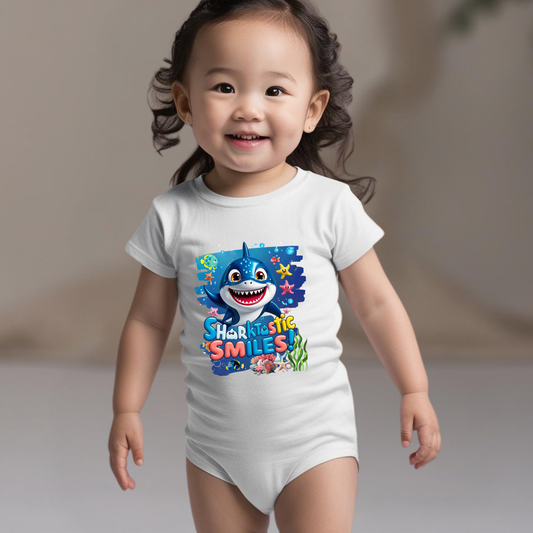 Snappy Shark Romper - Sharktastic Smiles - Unisex