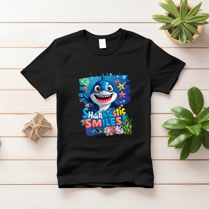Snappy Shark Kids T-Shirt - "Sharktastic Smiles"