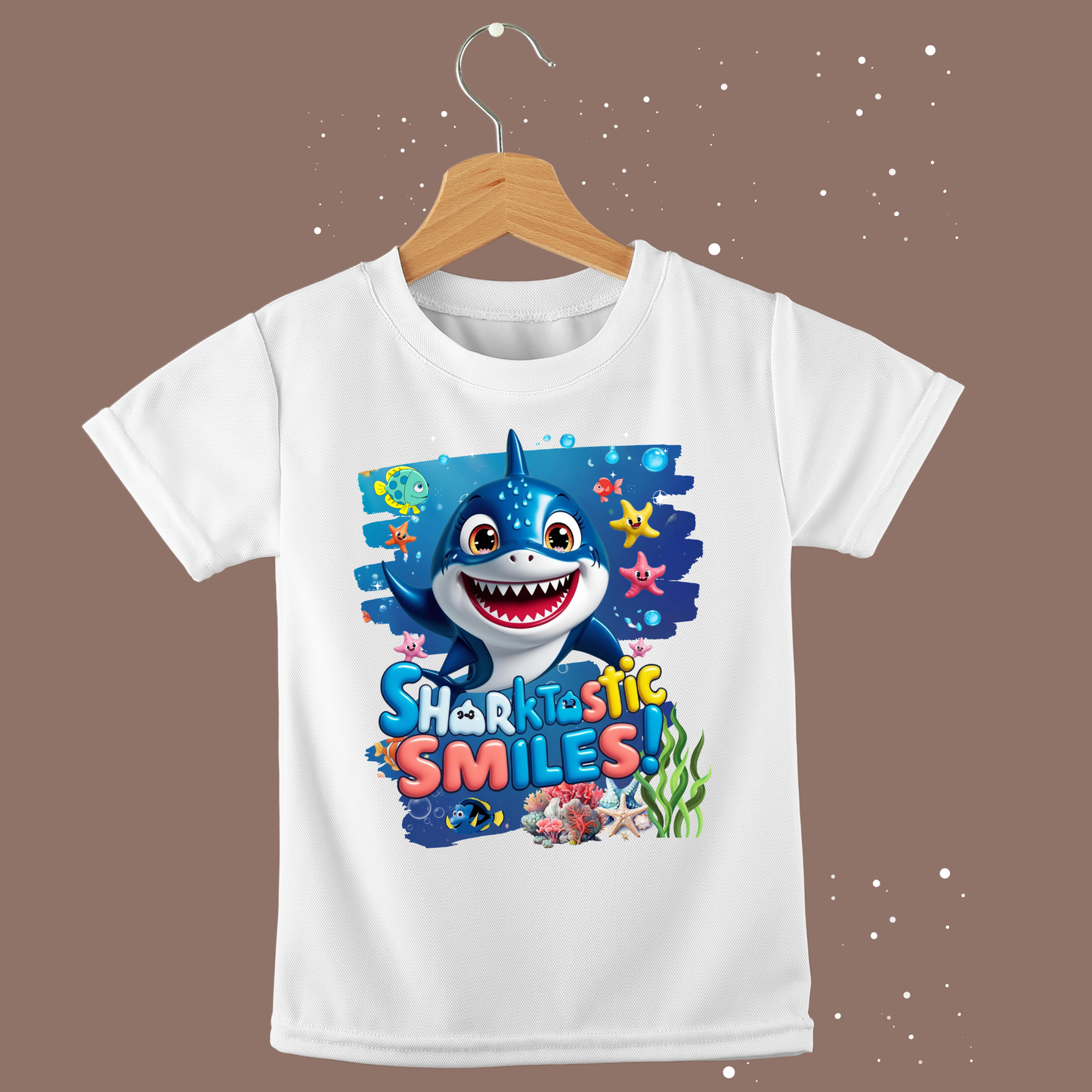 Snappy Shark Kids T-Shirt - "Sharktastic Smiles"