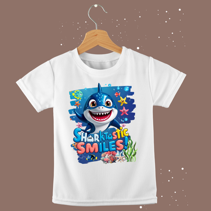 Snappy Shark Kids T-Shirt - "Sharktastic Smiles"