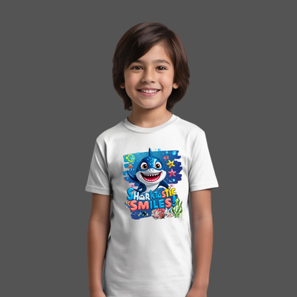 Snappy Shark Kids T-Shirt - "Sharktastic Smiles"