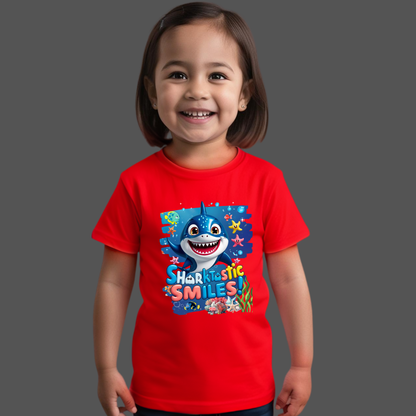 Snappy Shark Kids T-Shirt - "Sharktastic Smiles"