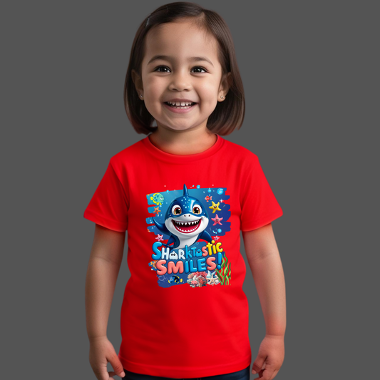 Snappy Shark Kids T-Shirt - "Sharktastic Smiles"