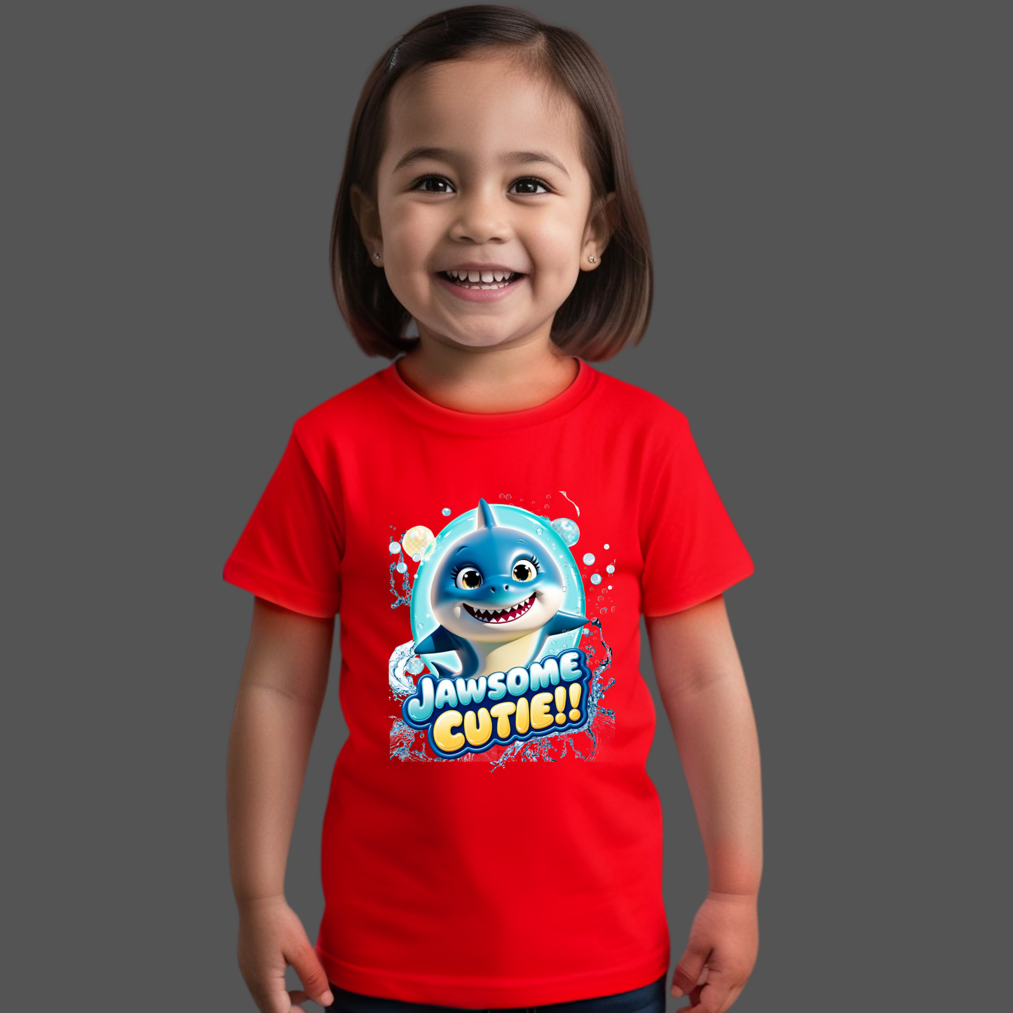 Snappy Shark Kids T-Shirt -" Jawsome Cutie"