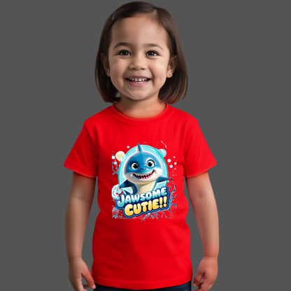 Snappy Shark Kids T-Shirt -" Jawsome Cutie"