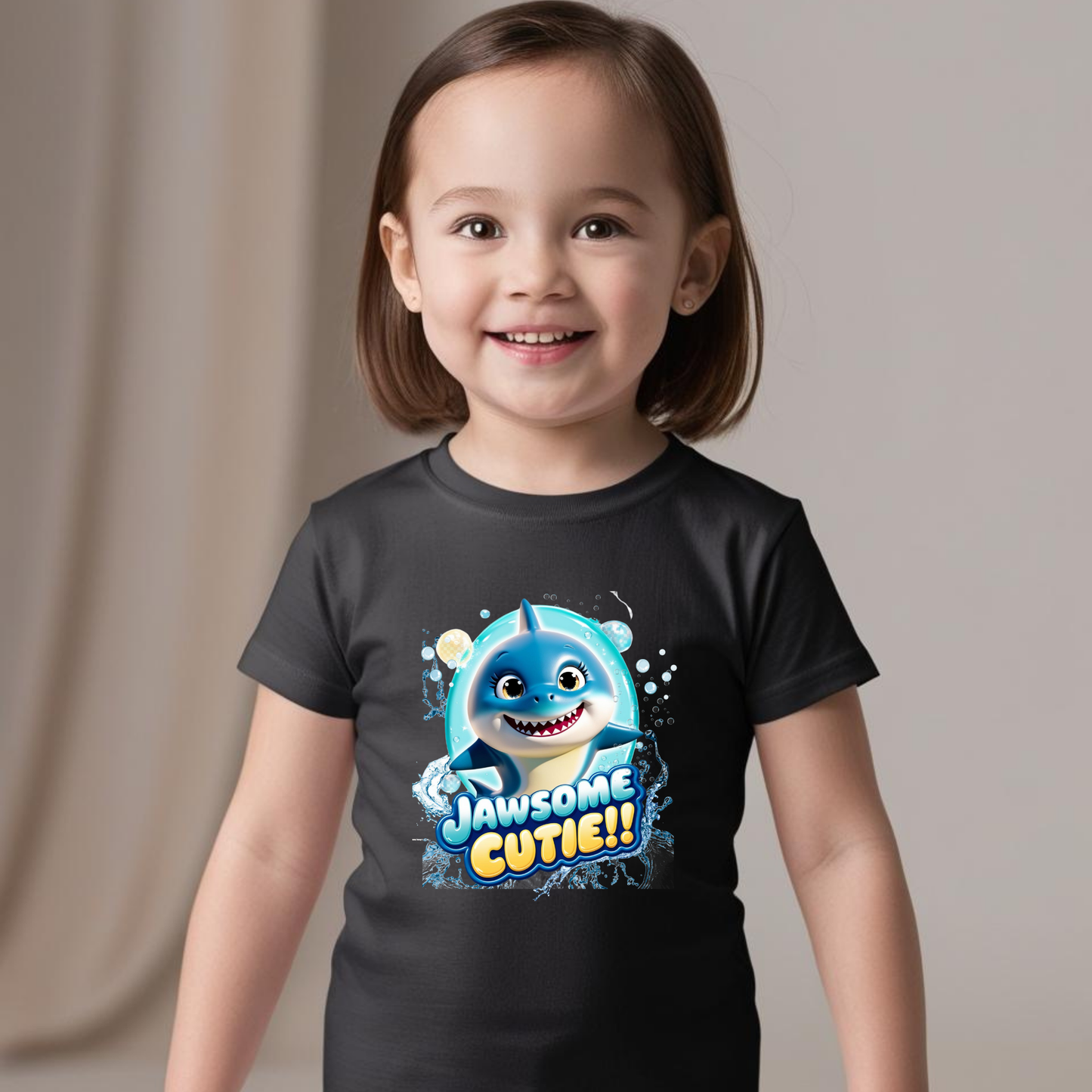 Snappy Shark Kids T-Shirt -" Jawsome Cutie"