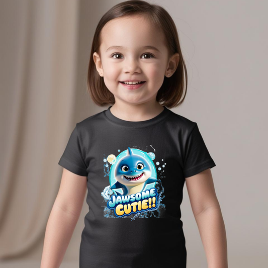 Snappy Shark Kids T-Shirt -" Jawsome Cutie"