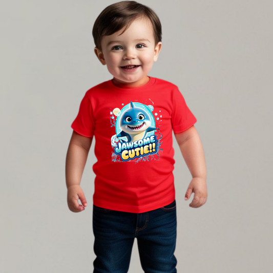 Snappy Shark Kids T-Shirt -" Jawsome Cutie"