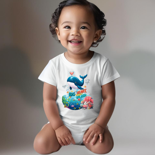 💙 Big Heart, Bigger Splash - Summer Cool Kids Romper (Unisex)