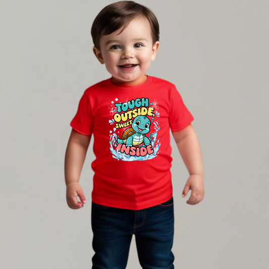 🐢 Meet Shelly the Sea Turtle! Tough Outside, Sweet Inside - Ocean Adventure Summer T-shirts for Kids