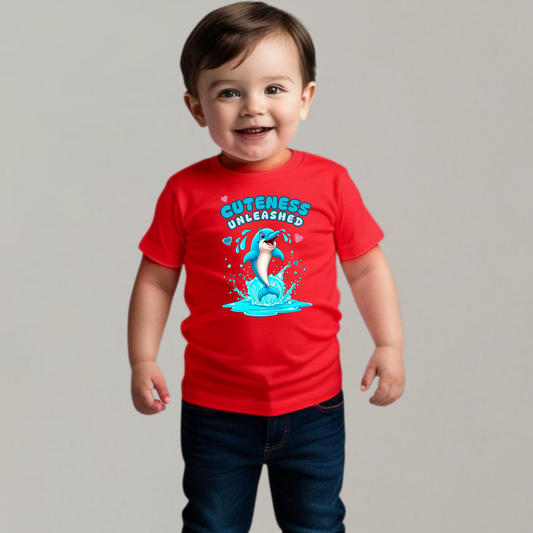 Cuteness Unleashed T-Shirt – Fun & Adorable Dolphin Tee for Kids