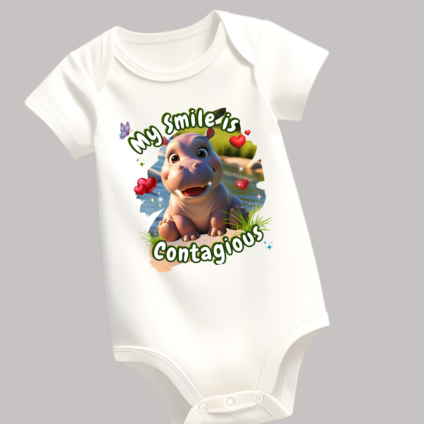 My Smile is Contagious - Unisex Baby Romper