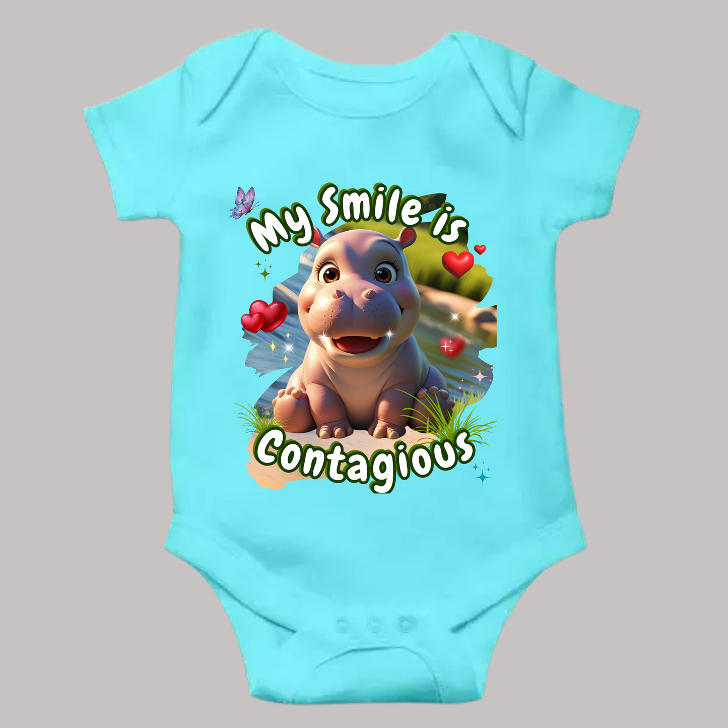 My Smile is Contagious - Unisex Baby Romper