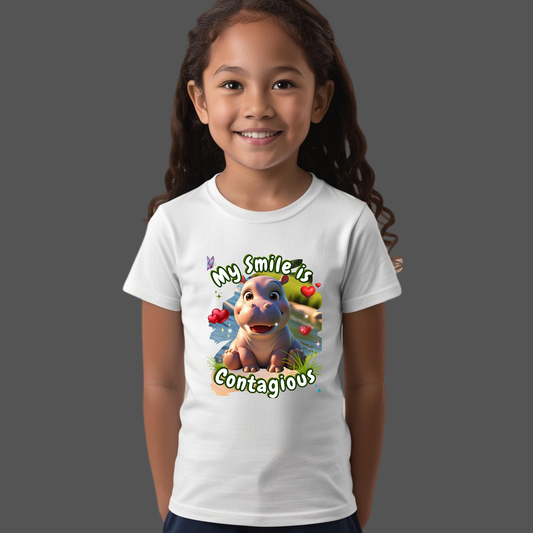 My Smile is Contagious - Baby T-Shirt -  Girls