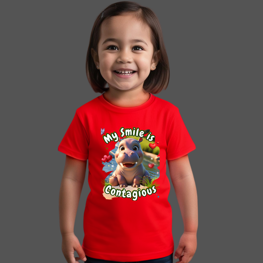 My Smile is Contagious - Baby T-Shirt -  Girls