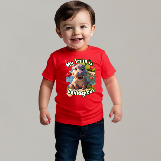 My Smile is Contagious - Baby T-Shirt -Boys