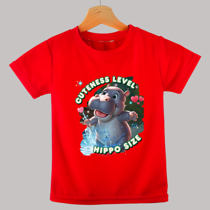 Cuteness Level: Hippo Size - Baby T-Shirt