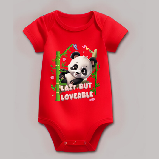 Lazy but Lovable Panda Romper | 100% Cotton Baby Wear | Made in India