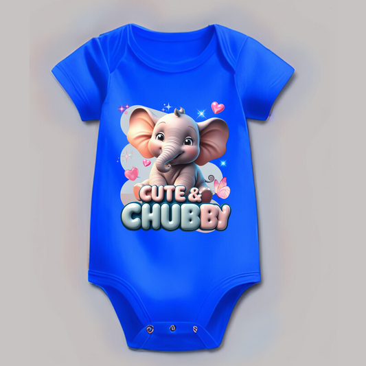Cute and Chubby - Baby Elephant Romper | 100% Cotton | Made in India