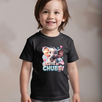 Cute and Chubby - Baby Elephant T-Shirt | 100% Cotton | Made in India