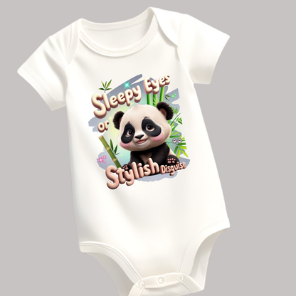 Sleepy Eyes or Stylish Disguise - Panda design - Unisex Baby Romper