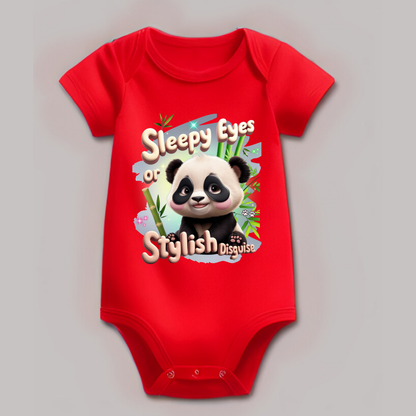 Sleepy Eyes or Stylish Disguise - Panda design - Unisex Baby Romper