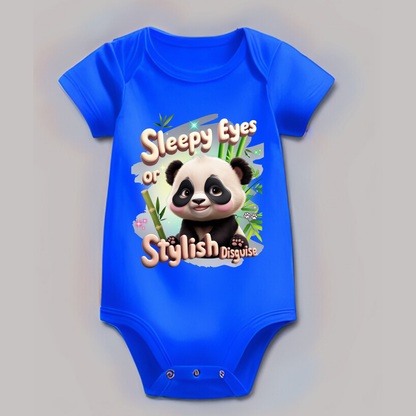 Sleepy Eyes or Stylish Disguise - Panda design - Unisex Baby Romper