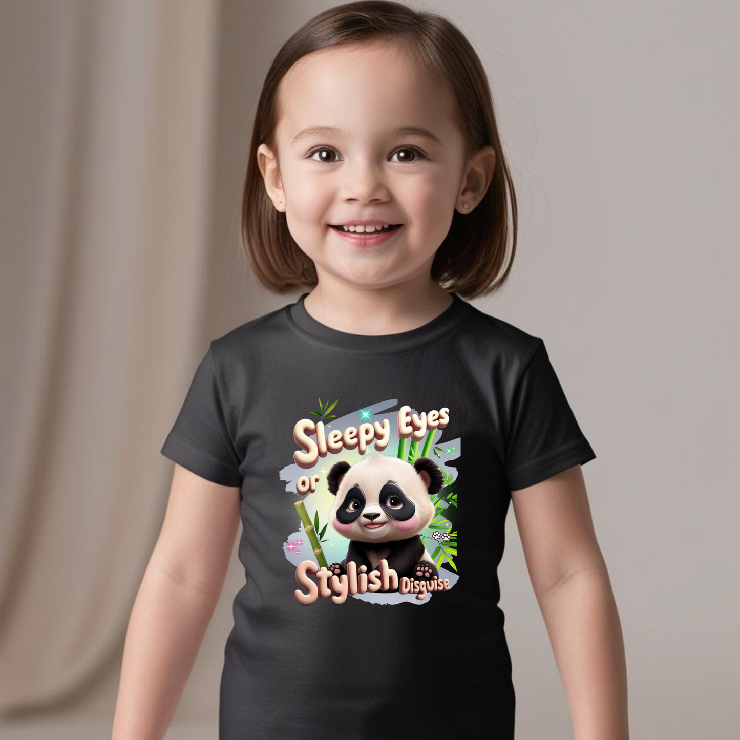 Sleepy Eyes or Stylish Disguise - Panda Design - Baby T-Shirt