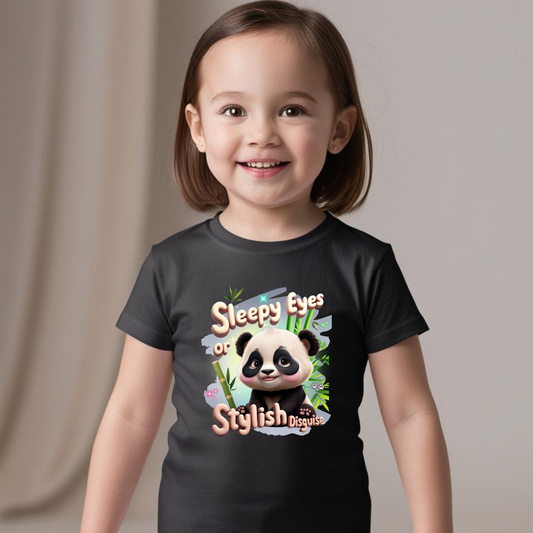 Sleepy Eyes or Stylish Disguise - Panda Design - Baby T-Shirt