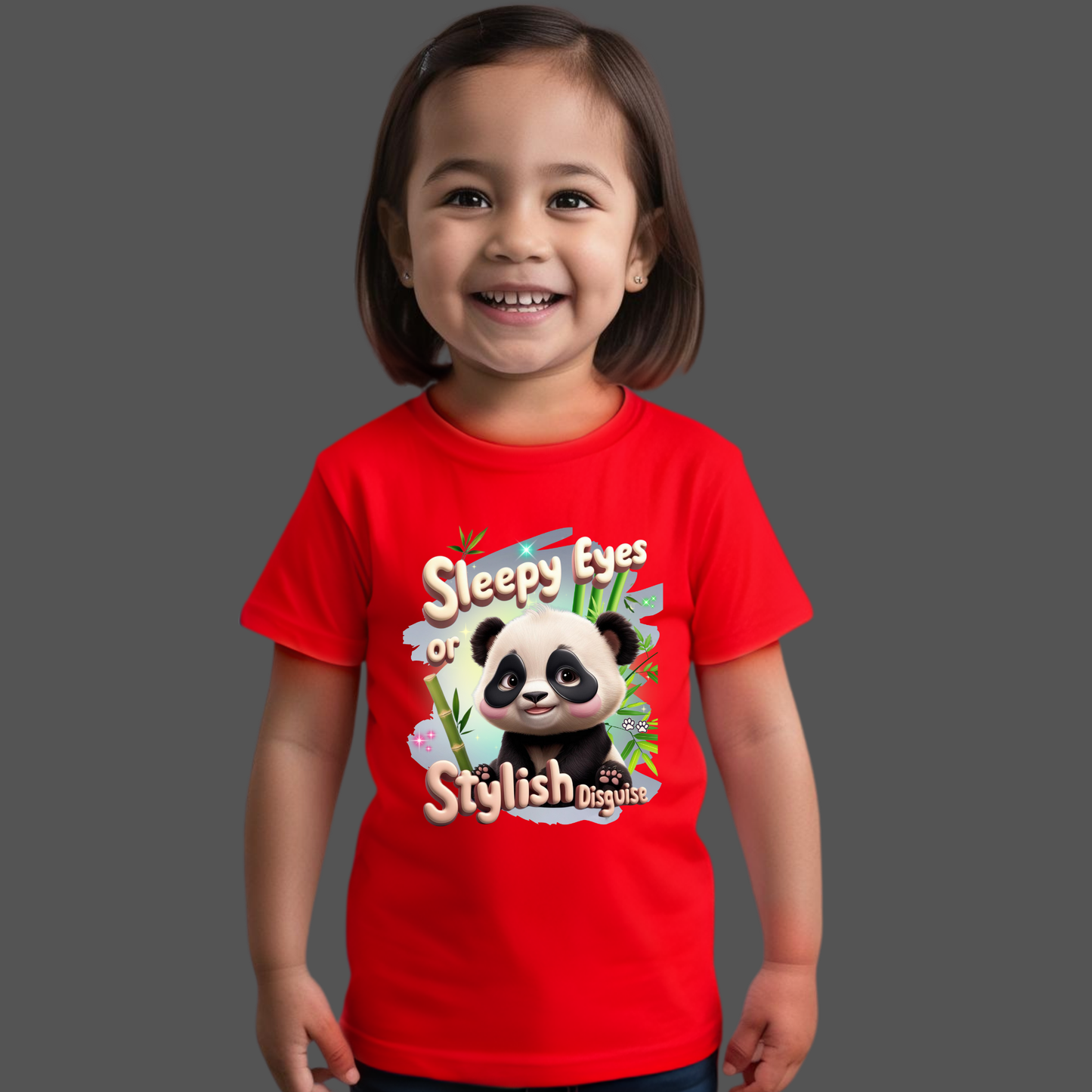 Sleepy Eyes or Stylish Disguise - Panda Design - Baby T-Shirt