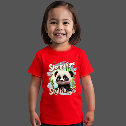Sleepy Eyes or Stylish Disguise - Panda Design - Baby T-Shirt