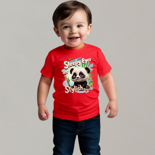 Sleepy Eyes or Stylish Disguise - Panda Design - Baby T-Shirt