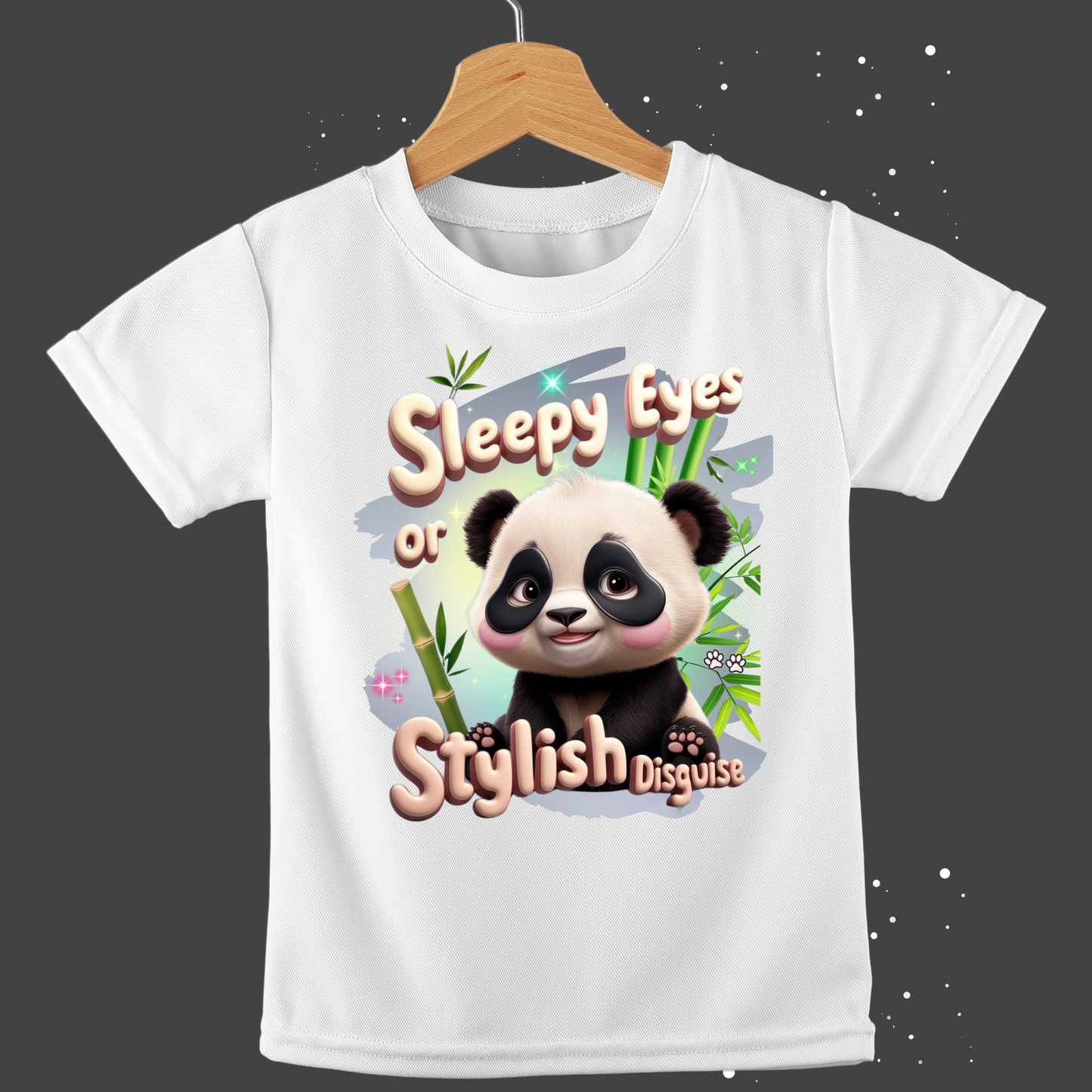 Sleepy Eyes or Stylish Disguise - Panda Design - Baby T-Shirt
