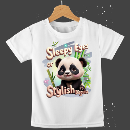 Sleepy Eyes or Stylish Disguise - Panda Design - Baby T-Shirt