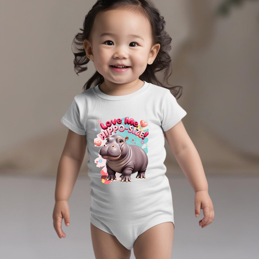 Love Me, Hippo-Size - Baby Romper | 100% Cotton | Made in India