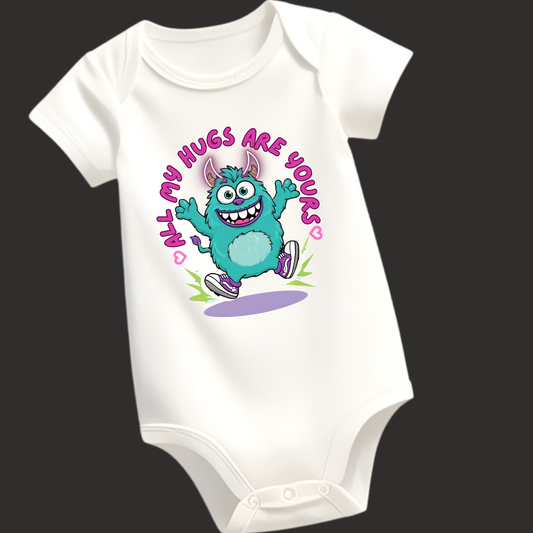 All My Hugs Are Yours – Soft Baby Romper - Unisex