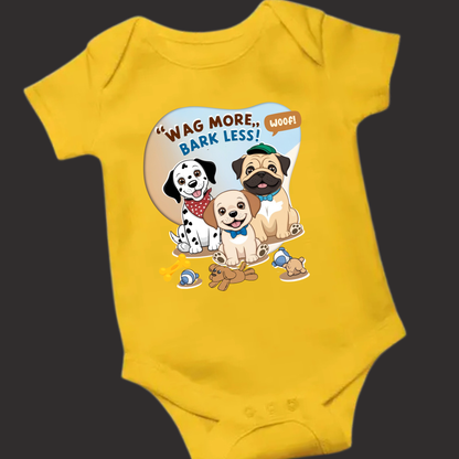Wag More, Bark Less – Adorable Romper for Baby Dog Lovers