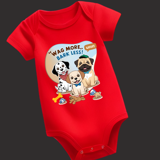 Wag More, Bark Less – Adorable Romper for Baby Dog Lovers