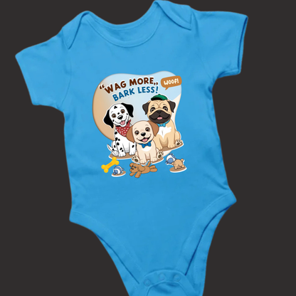 Wag More, Bark Less – Adorable Romper for Baby Dog Lovers
