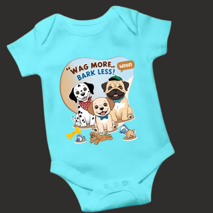 Wag More, Bark Less – Adorable Romper for Baby Dog Lovers