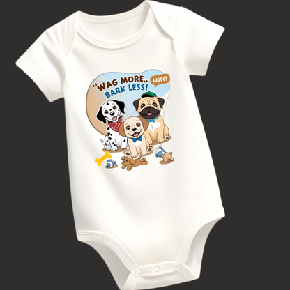Wag More, Bark Less – Adorable Romper for Baby Dog Lovers