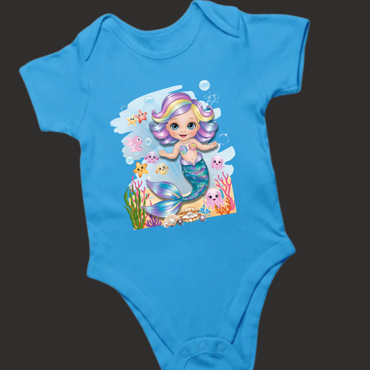 🧜‍♀️ Tiny Tail, Big Dreams – Adorable Mermaid Romper for Little Ocean Lovers!