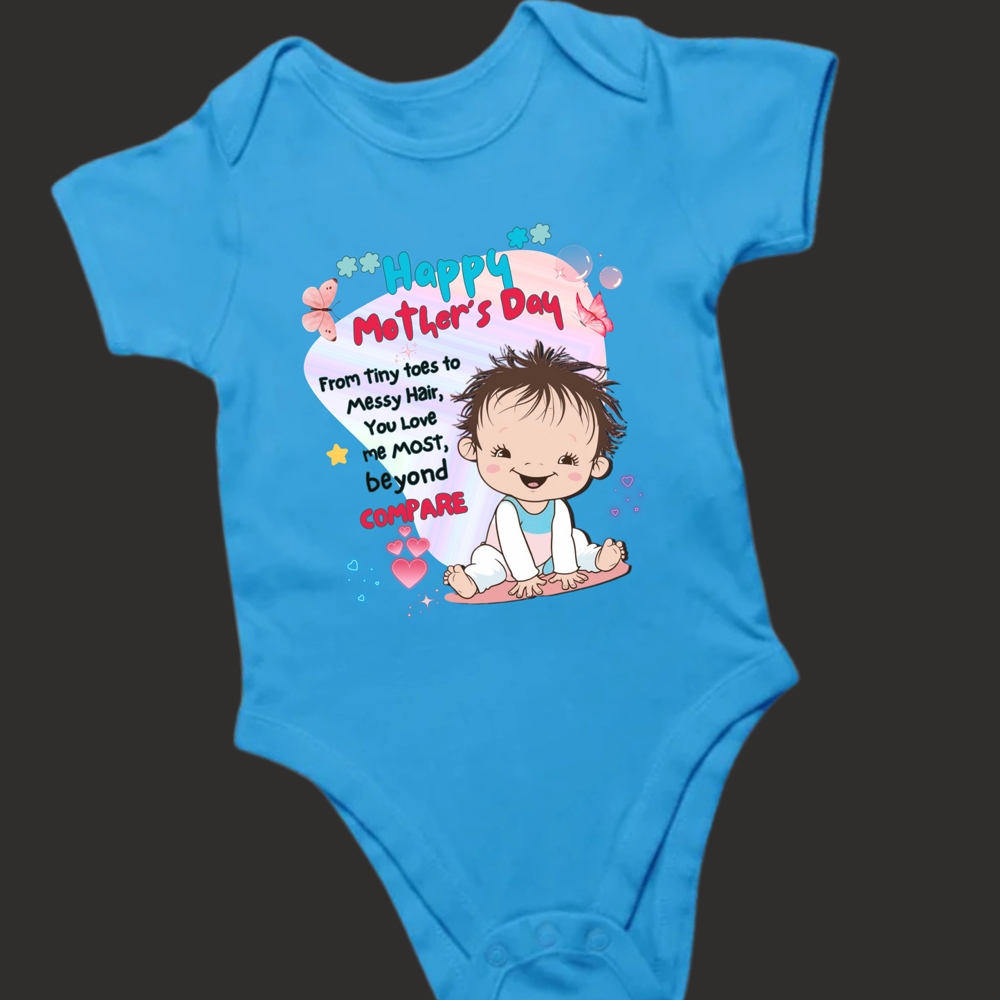 From Tiny Toes to Messy Hair – Mother's Day Special Romper ( Unisex)