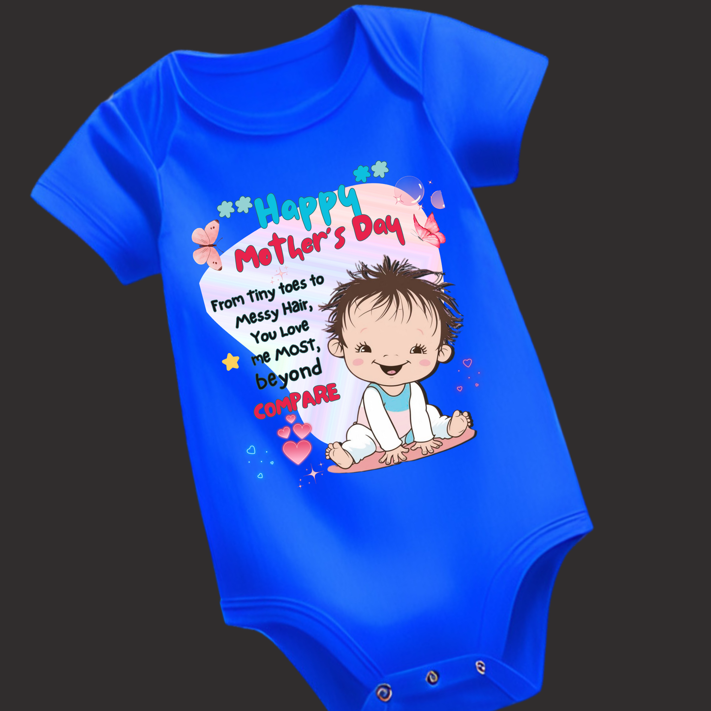 From Tiny Toes to Messy Hair – Mother's Day Special Romper ( Unisex)
