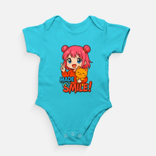 Made You Smile – Chibi Baby Girl Romper for Toddlers