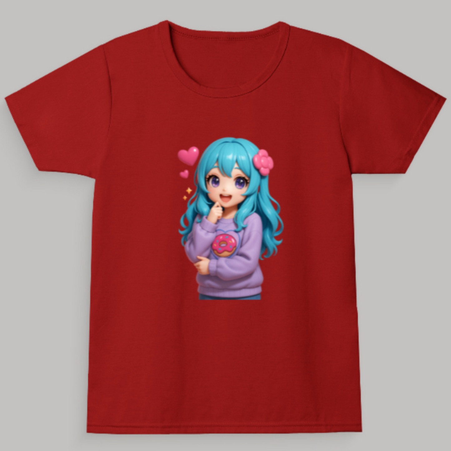 Cute Chibi Girl T-Shirt for Toddlers